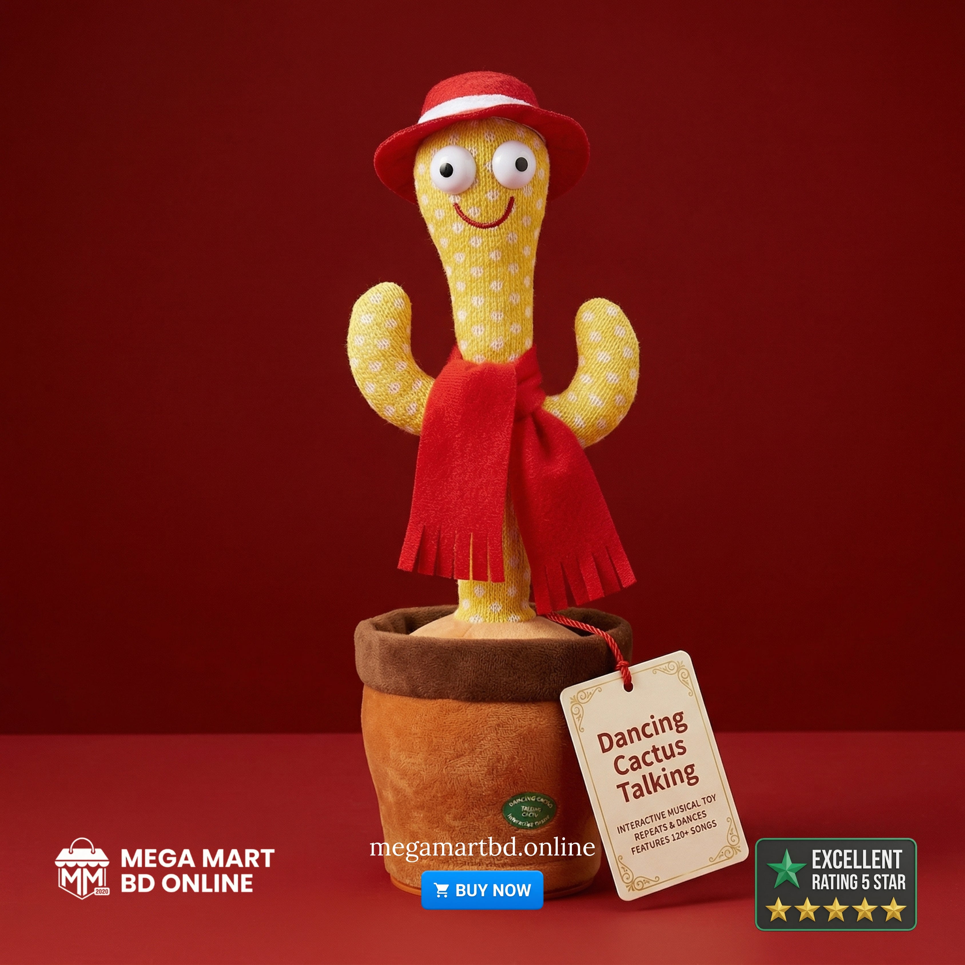 Kids Dancing Talking Cactus Toys