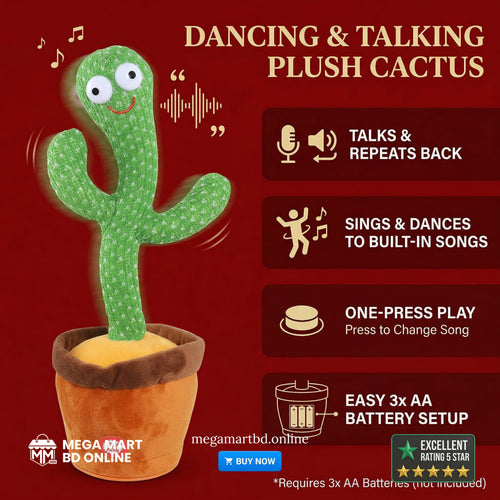 Kids Dancing Talking Cactus Toys