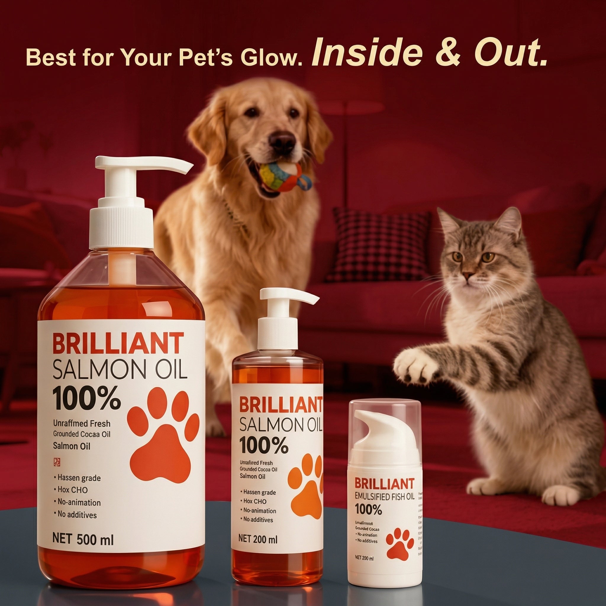 Pet Salmon Oil (Omega-3) – Skin, Coat & Joint Support